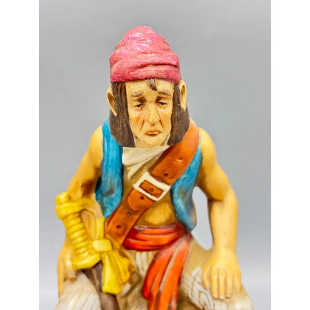 Vintage‎ McCormick Rum Pirate Decanter Set Ceramic Figurines West Indies EMPTY